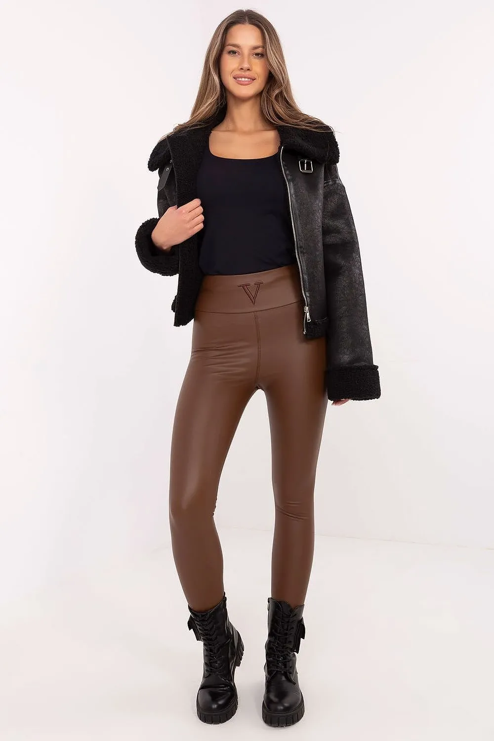 Casual Faux Leather Leggings