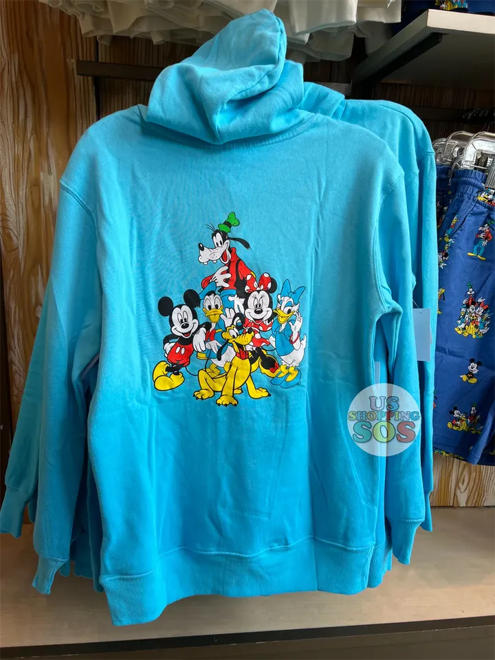 DLR - Vintage Mickey & Friend Aqua Hoodie Pullover (Adult)