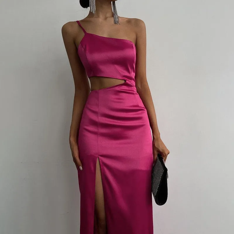 FLYTONN-Sexy spring and summer dresses, party dresses, graduation gifts,Rosette Tassels High Slit Dress
