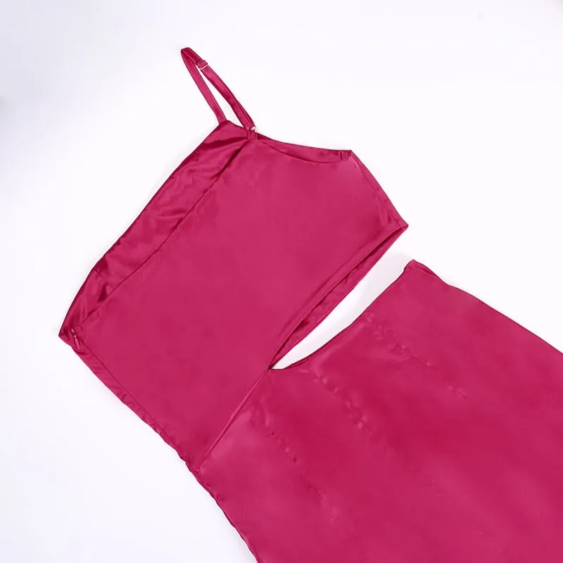 FLYTONN-Sexy spring and summer dresses, party dresses, graduation gifts,Rosette Tassels High Slit Dress