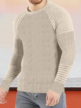 Simple Knit Round Neck Pullover Bottoming Shirt