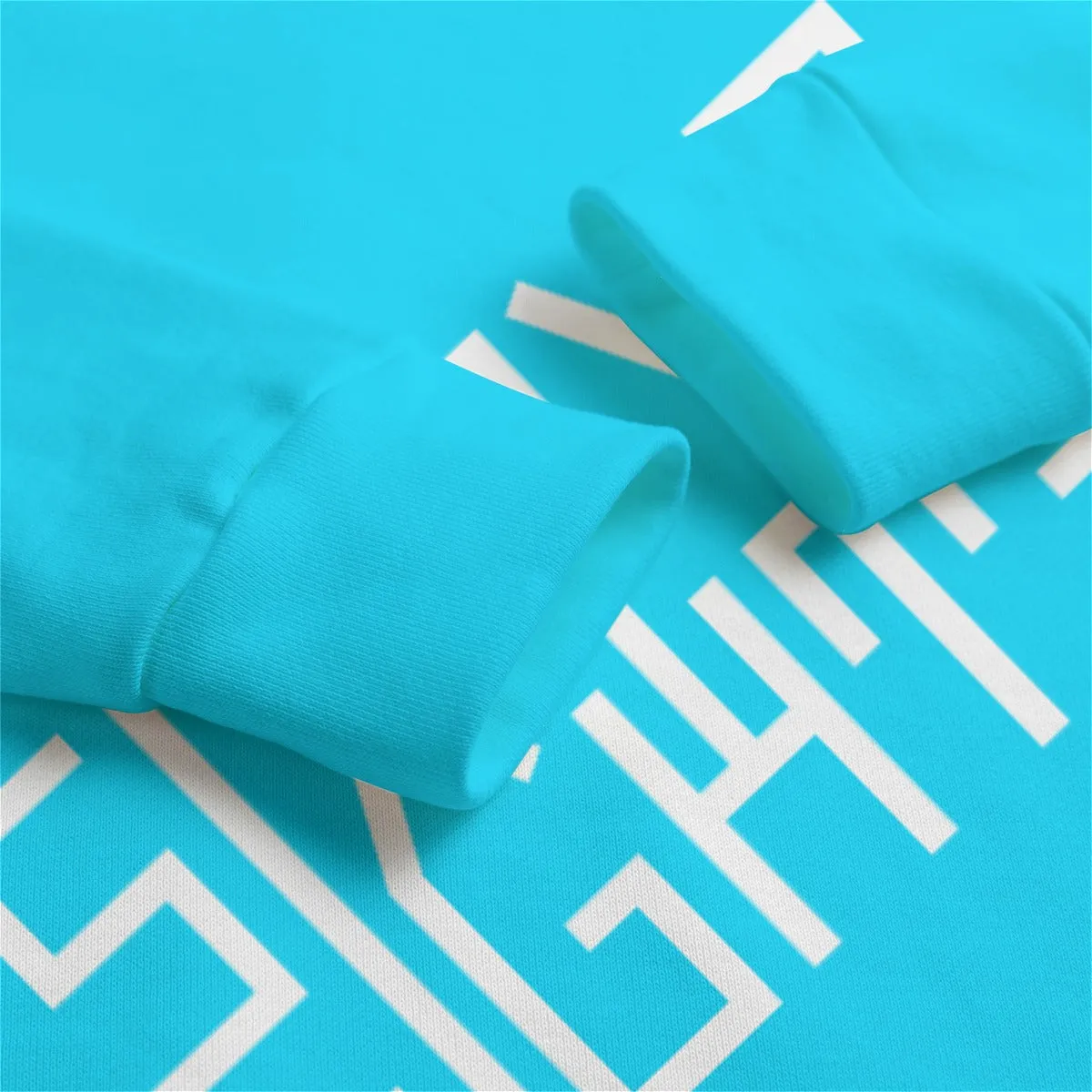 Sixty Eight 93 Logo White Aqua Blue Kid's Pullover Hoodie