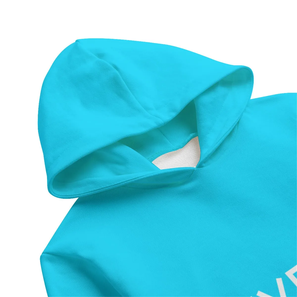 Sixty Eight 93 Logo White Aqua Blue Kid's Pullover Hoodie