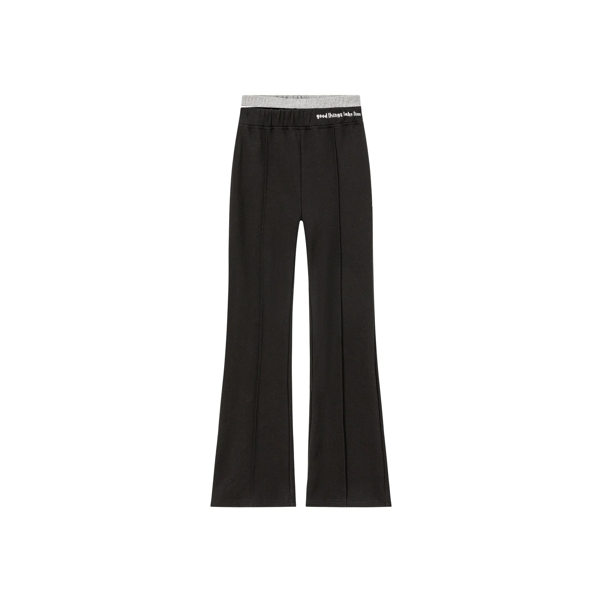 Waist Slit Casual Bootcut Pants