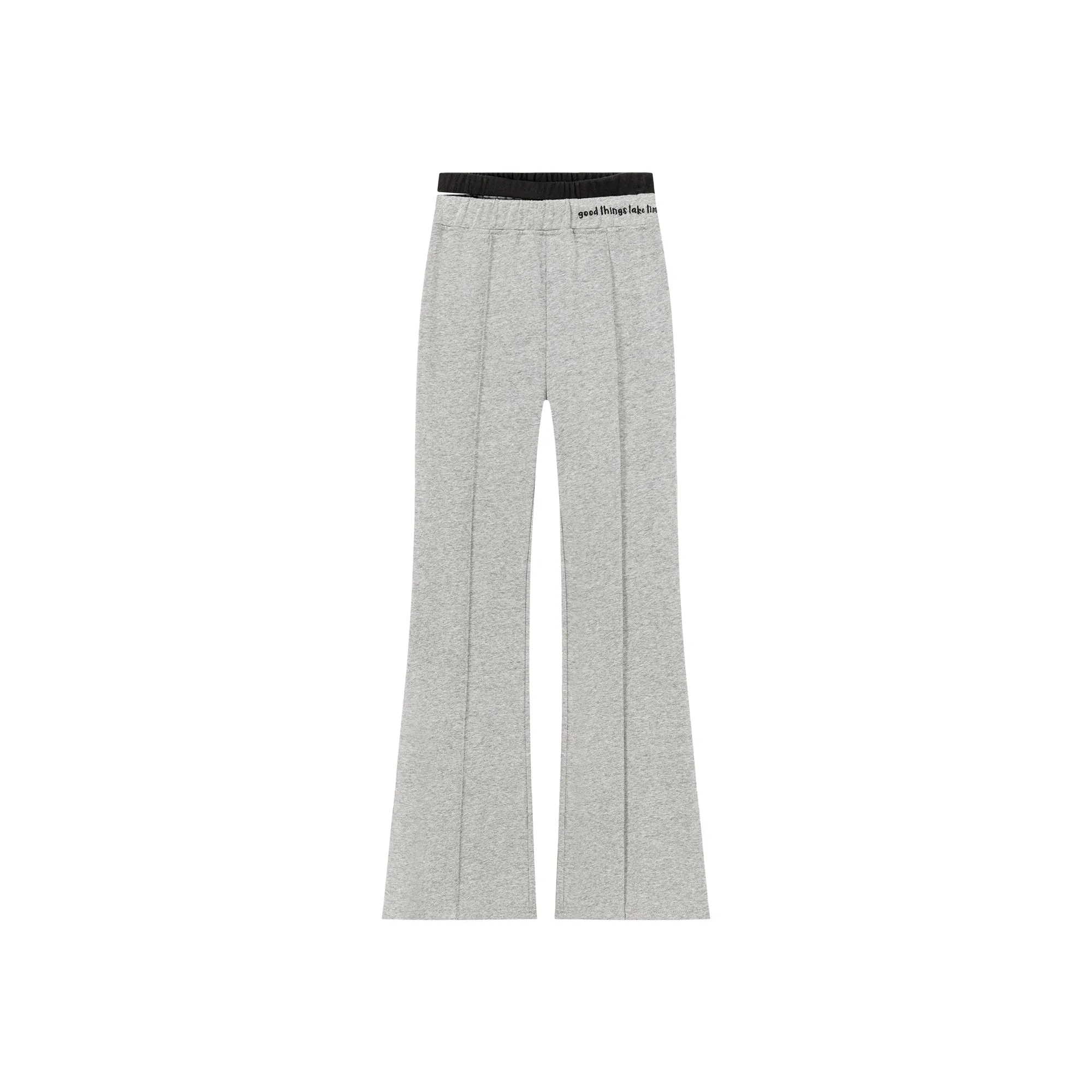 Waist Slit Casual Bootcut Pants